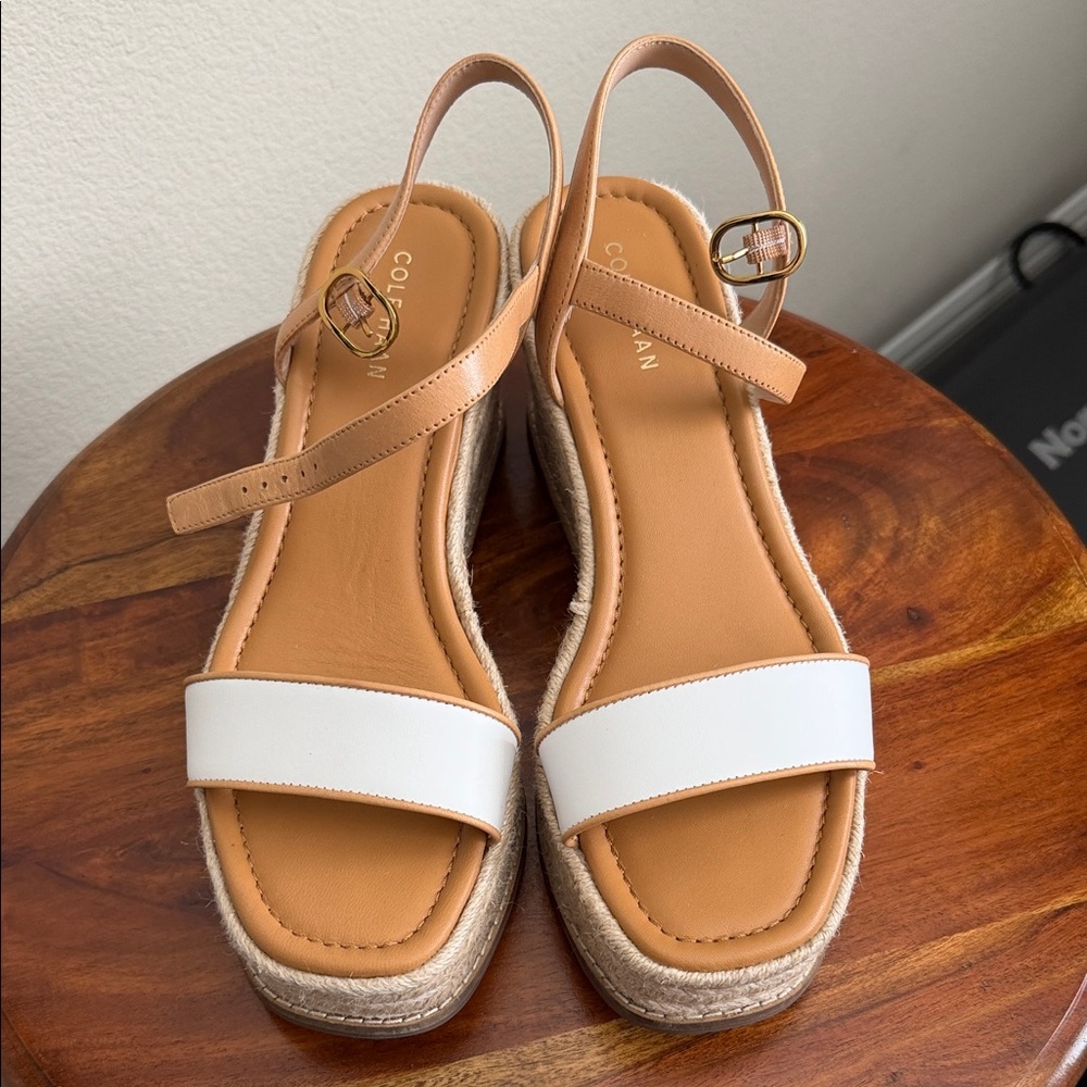 Cole Haan Women's Sandals in White and Tan